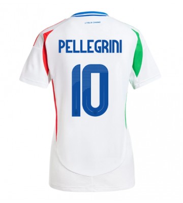 Italia Lorenzo Pellegrini #10 Segunda Equipación Mujer Eurocopa 2024 Manga Corta